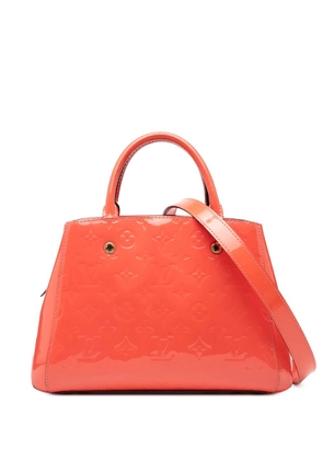 Louis Vuitton Pre-Owned 2015 Monogram Vernis Montaigne BB satchel - Orange