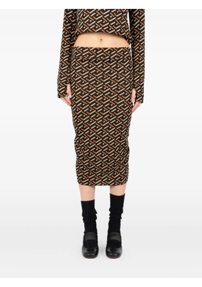 Société Anonyme Cadil geometric midi skirt - Black