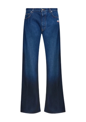 Off-White logo-embroidered jeans - Blue