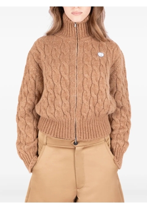 Société Anonyme Bia cable-knit zip-up cardigan - Brown