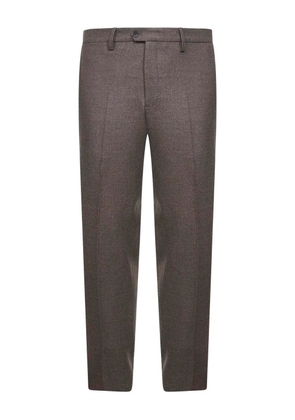 D4.0 pressed-crease trousers - Brown