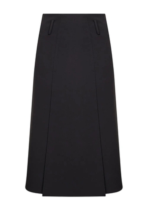 Blanca Vita panelled side-slit midi skirt - Black