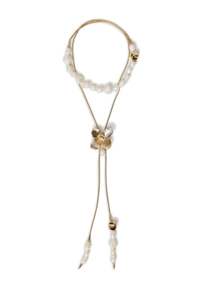 TWINSET pearl-flower necklace - Gold