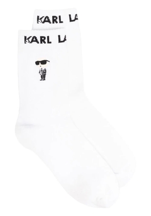 Karl Lagerfeld Ikon intarsia-knit socks (pack of three) - White