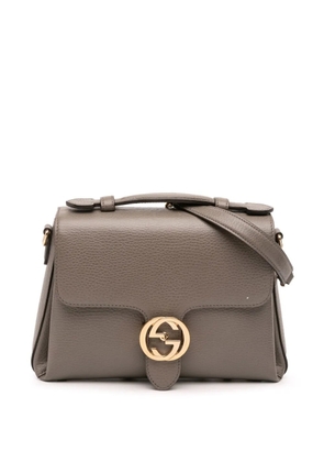 Gucci Pre-Owned 2016-2025 Small Dollar Calf Interlocking G satchel - Grey