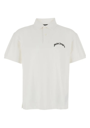 Palm Angels logo polo shirt - White