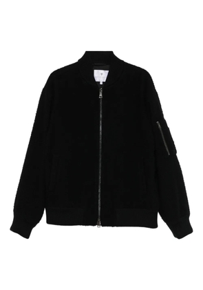 SEVEN GAUGE wool bomber jacket - Black