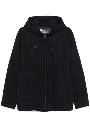 Herno twill hooded jacket - Blue