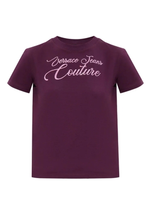 Versace Jeans Couture crystal-embellished T-shirt - Purple