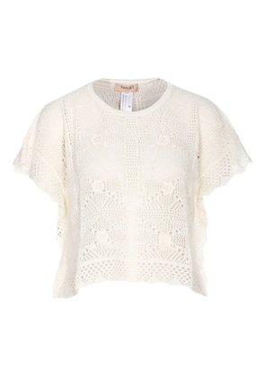TWINSET crochet top - White
