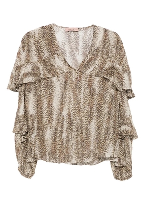 TWINSET ruffle-detail top - Neutrals