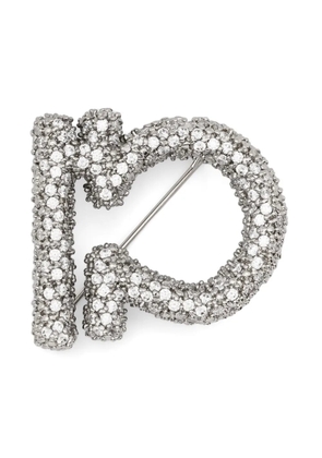 Jil Sander omega-shaped brooch - Silver