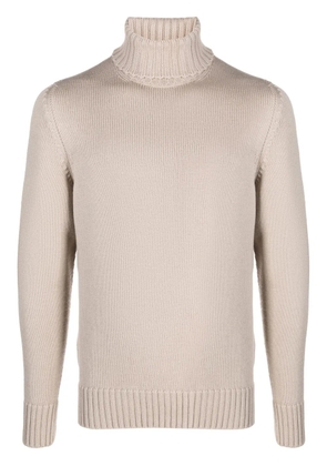 Drumohr roll-neck merino wool jumper - Neutrals