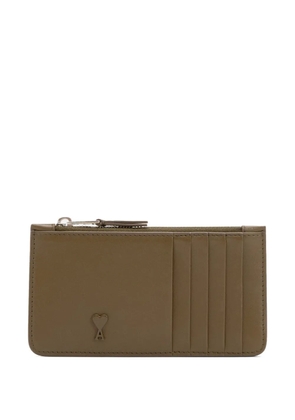 AMI Paris Ami de Coeur zipped cardholder - Brown