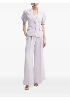 TWINSET puff-sleeve smocked-back top - Purple