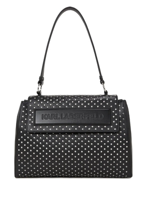 Karl Lagerfeld Ikon K/Stud-embellished top-handle bag - Black