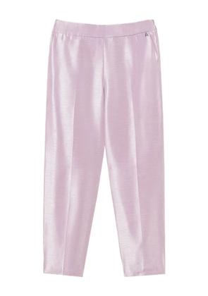 TWINSET pressed-crease zip-fastening trousers - Pink