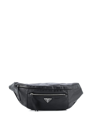 Prada Pre-Owned Front Pocket Soft Calfskin Large belt bag - Black
