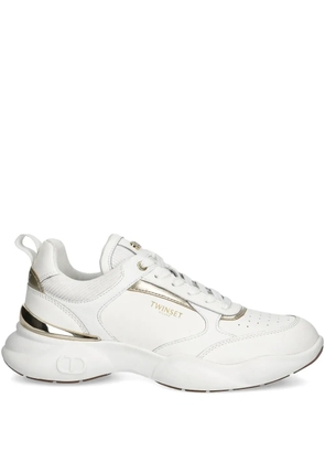 TWINSET leather sneakers - White