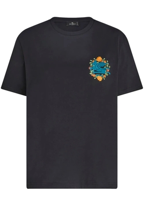 ETRO Pegaso-embroidered cotton T-shirt - Black