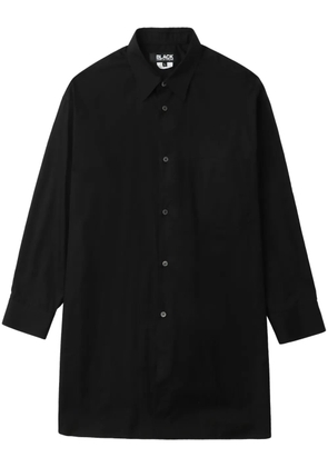 Black Comme Des Garçons satin-panelled cotton shirt