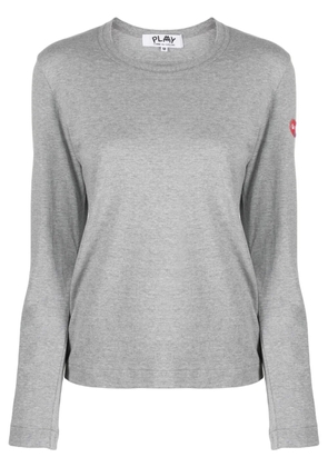 Comme Des Garçons Play x the Artist Invader pixelated-appliqué T-shirt - Grey