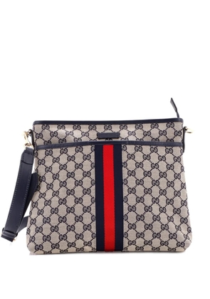 Gucci Pre-Owned Front Pocket Web Messenger GG Canvas Small crossbody bag - Black