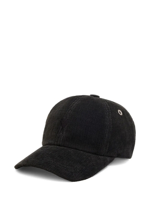 AMI Paris Ami De Coeur corduroy cap - Black