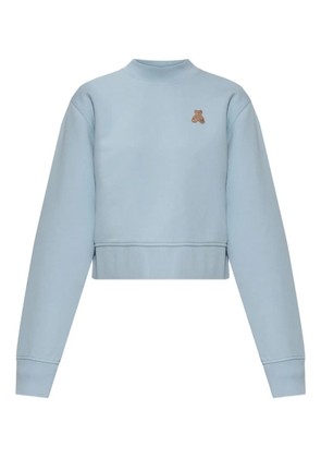 Palm Angels mock-neck long-sleeve sweatshirt - Blue