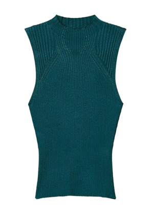 TWINSET ribbed mock-neck top - Green