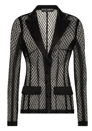 Dolce & Gabbana single-breasted mesh jacket - Black