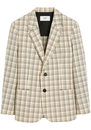 AMI Paris semi-lined blazer - Neutrals