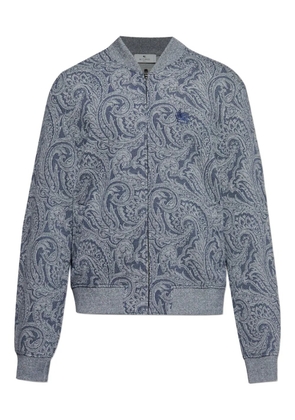 ETRO paisley-print bomber jacket - Blue