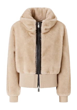 PINKO faux-fur jacket - Neutrals