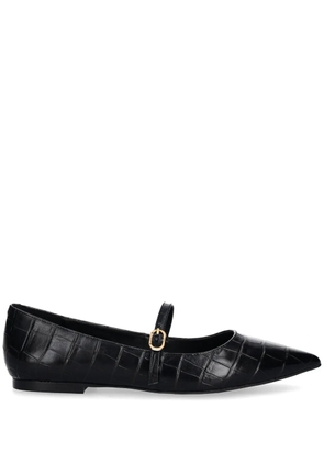 TWINSET crocodile-effect ballet flats - Black