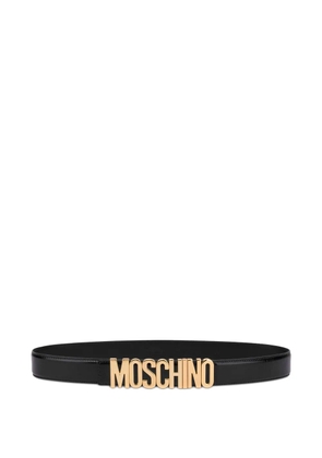 Moschino logo-buckle belt - Black