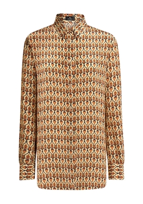 ETRO geometric-print silk shirt - Yellow