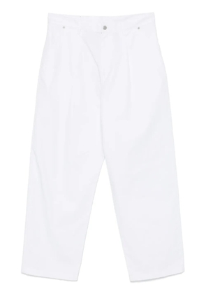 Moschino pleated wide-leg trousers - White