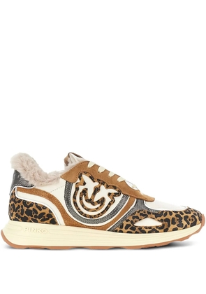 PINKO Zoe 01 leopard-print sneakers - Brown