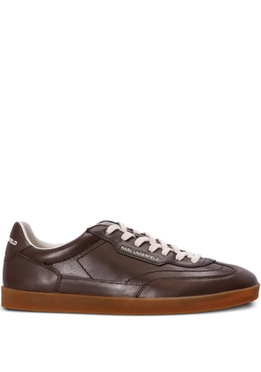 Karl Lagerfeld leather logo sneakers - Brown