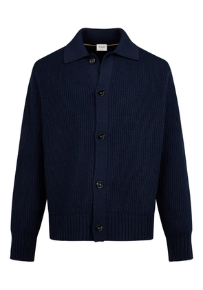 Tod's ribbed polo-collar cardigan - Blue