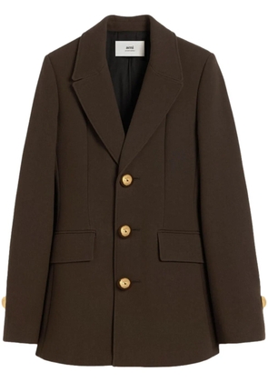 AMI Paris fitted buttoned jacket - Brown