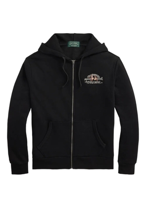 Polo Ralph Lauren embroidered logo zip-up hoodie - Black
