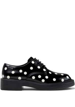 Camper Dean polka-dot lace-up derby shoes - Black