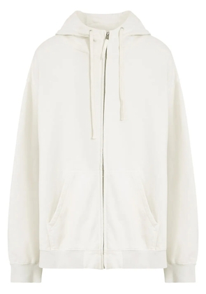 Maison Margiela zipped drawstring hoodie - Neutrals