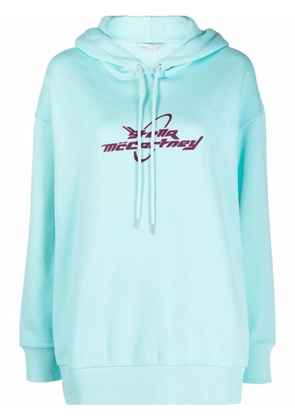 Stella McCartney logo-print long-sleeve hoodie - Blue