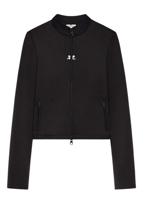 Courrèges cropped zip-up jacket - Black