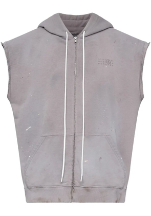 MM6 Maison Margiela Numbers-motif hoodie - Grey