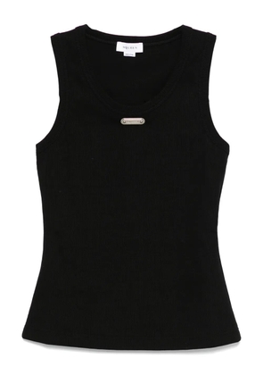 Alexander McQueen logo-plaque tank top - Black