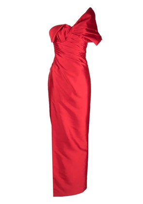 Rachel Gilbert Marlo one-shoulder gown dress - Red